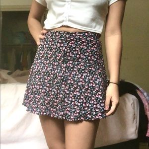 Purple Floral Skirt